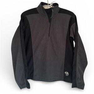 Mountain Hardwear Women's Sz XS 1/4 Zip Pullover Black Gray Made in USA Vintage